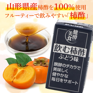 飲む柿酢 ぶどう味 紙パック 125ml×10本 008-G-MB007