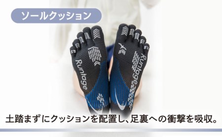 【25-27cm】Runtage ゴルフソックス アスリートラウンドPRO type FF ５本指 ショート丈 ＜ライトグレー＞【イイダ靴下株式会社】[HBB016] スポーツウェア ゴルフ ソックス