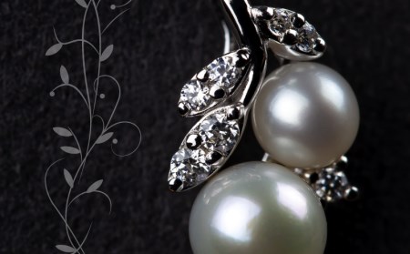 淡水パール&0.08ct ダイヤモンドネックレス（RP-MN-0187）