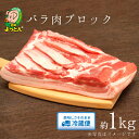 【ふるさと納税】豚肉 約 1kg バラ ブロック 国産 豚 角煮 ギフト 炒め物 延岡よっとん 吉玉畜産 EM豚 抗菌性飼料添加物不使用 甘い ジューシー 冷蔵 お取り寄せグルメ お取り寄せ 食品 精肉 送料無料 宮崎県 延岡市