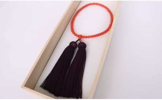 赤珊瑚の片手数珠 訳あり 珊瑚 赤サンゴ 数珠 