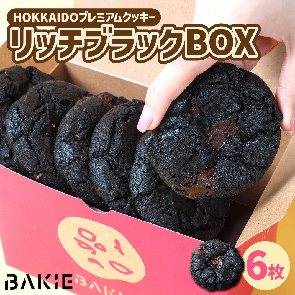 【ふるさと納税】 クッキー リッチブラック 6枚 セット 北海道産 プレミアムクッキー ブラックココア ダークチョコ チョコレート スイーツ お菓子 焼菓子 ギフト 北海道 札幌市