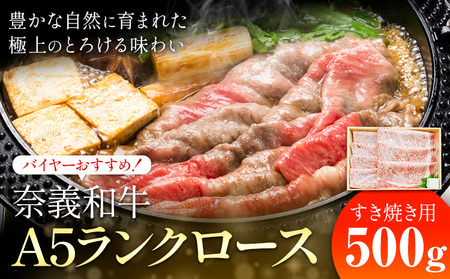 奈義和牛 A5ランクロース バイヤーおすすめ！ すき焼き用 500g 株式会社 天満屋《30日以内に出荷予定(土日祝除く》岡山県 笠岡市 和牛 牛肉 肉 A5ランク すき焼き 送料無料