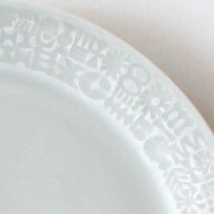 【波佐見焼】PATTERNED PLATE 21 morning mist 【BIRDS’ WORDS】[CF095]