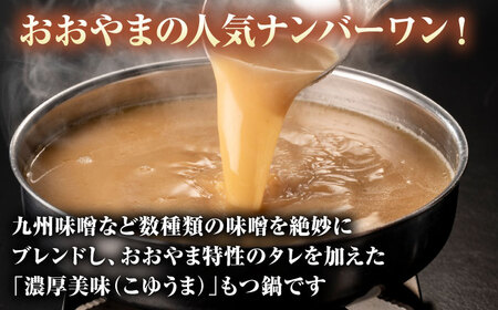 【全6回定期便】【年間100万食販売！】博多もつ鍋 おおやま もつ鍋 みそ味 3人前 桂川町/株式会社ラブ [ADBQ019] もつなべ モツ 鍋 味噌 もつ鍋 博多 おおやま 定期便 