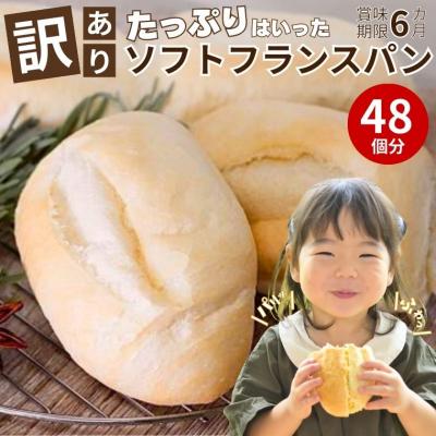 ふるさと納税 関市 【訳あり】冷凍 ソフトフランスパン 48個  (6個入り×8袋)