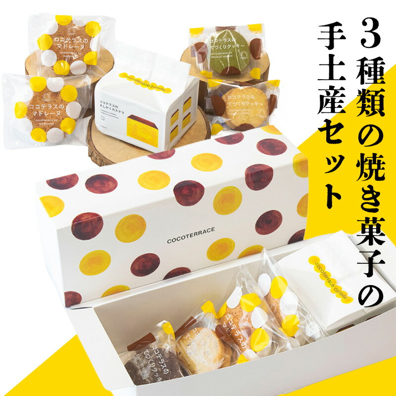 【ふるさと納税】3種類の焼き菓子の手土産セット 《カステラ マドレーヌ クッキー》スイーツ 詰合せ ギフト グルメセット 菓子 焼き菓子 セット 贈り物 お取り寄せスイーツ 人気店 ココテラス デイリーファーム 愛知県 常滑市 送料無料