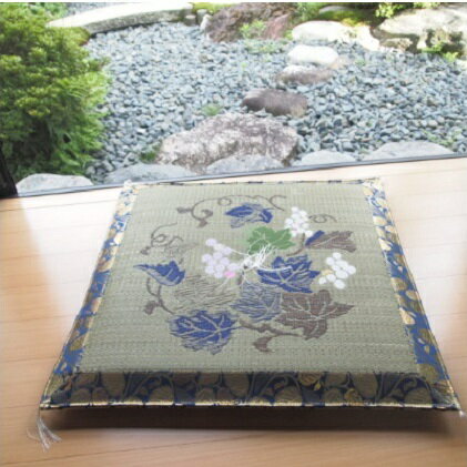 【ふるさと納税】夏用いぐさ座布団 歓び 70×70cm い草 インテリア 織物 民芸品 工芸品 伝統技術