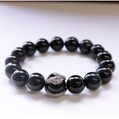 ふるさと納税 山梨県 【和の彩 wanoiro】白蛇ブルータイガーアイ ブレスレット　659-931 |  | 03