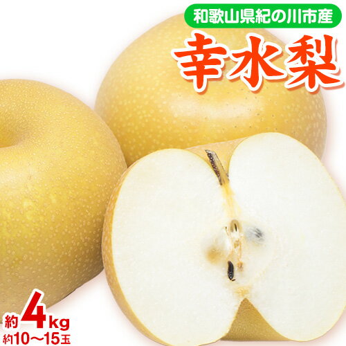 【ふるさと納税】【先行予約】和歌山紀の川市産 の幸水梨 約4kg （約10玉〜15玉）紀の川市厳選館 《2025年7月下旬-8月中旬頃より出荷予定》 和歌山県 紀の川市 果物 フルーツ なし ナシ
