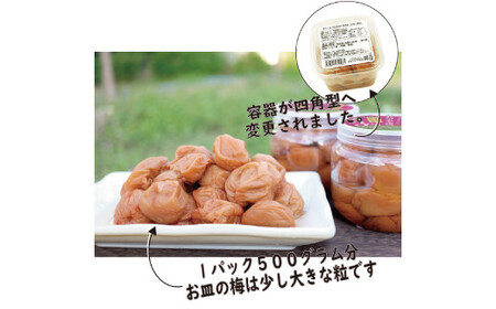 訳あり 無添加 梅干し 紀州梅香の減塩3%つぶれ梅 約1kg(500g x 2) 中~大粒 はねだし梅 紀州南高梅 産直) 3-G［KU3］baiko005