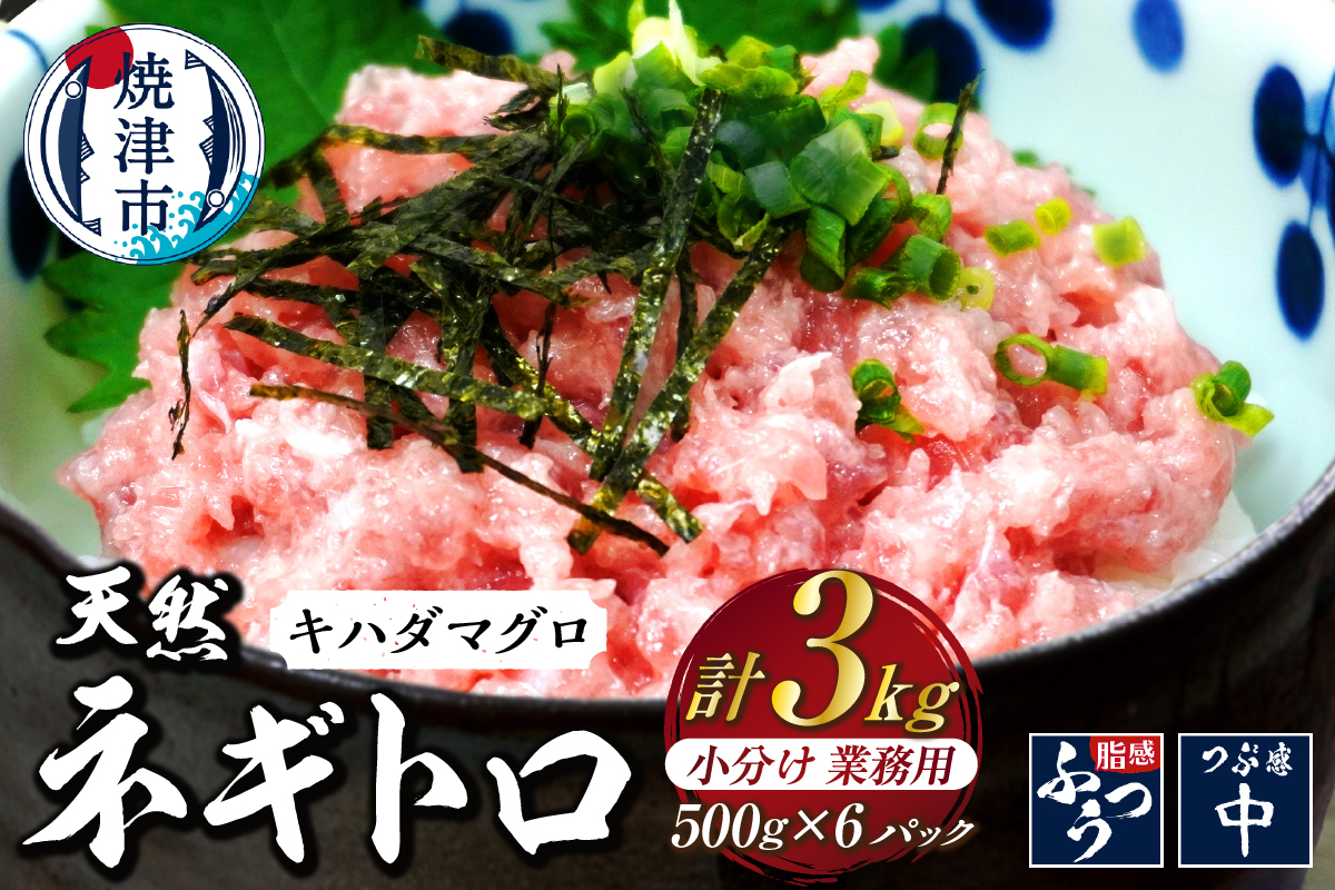a25-065　焼津 海の極 海伸 マグロ ネギトロ 小分け 業務用 3kg 500g×6