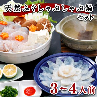 ふるさと納税 下関市 ヤマモ水産　天然ふぐしゃぶしゃぶ・鍋セット　(3~4人前) FR021-x