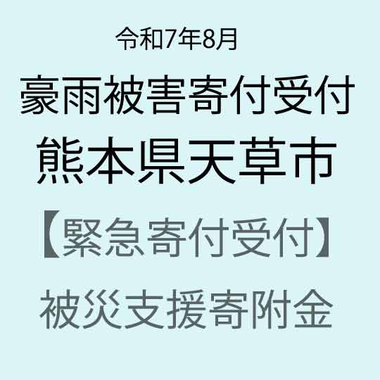【ふるさと納税】【令和7年8月豪雨被害支援緊急寄附受付】熊本県天草市災害応援寄附金（返礼品はありません）
