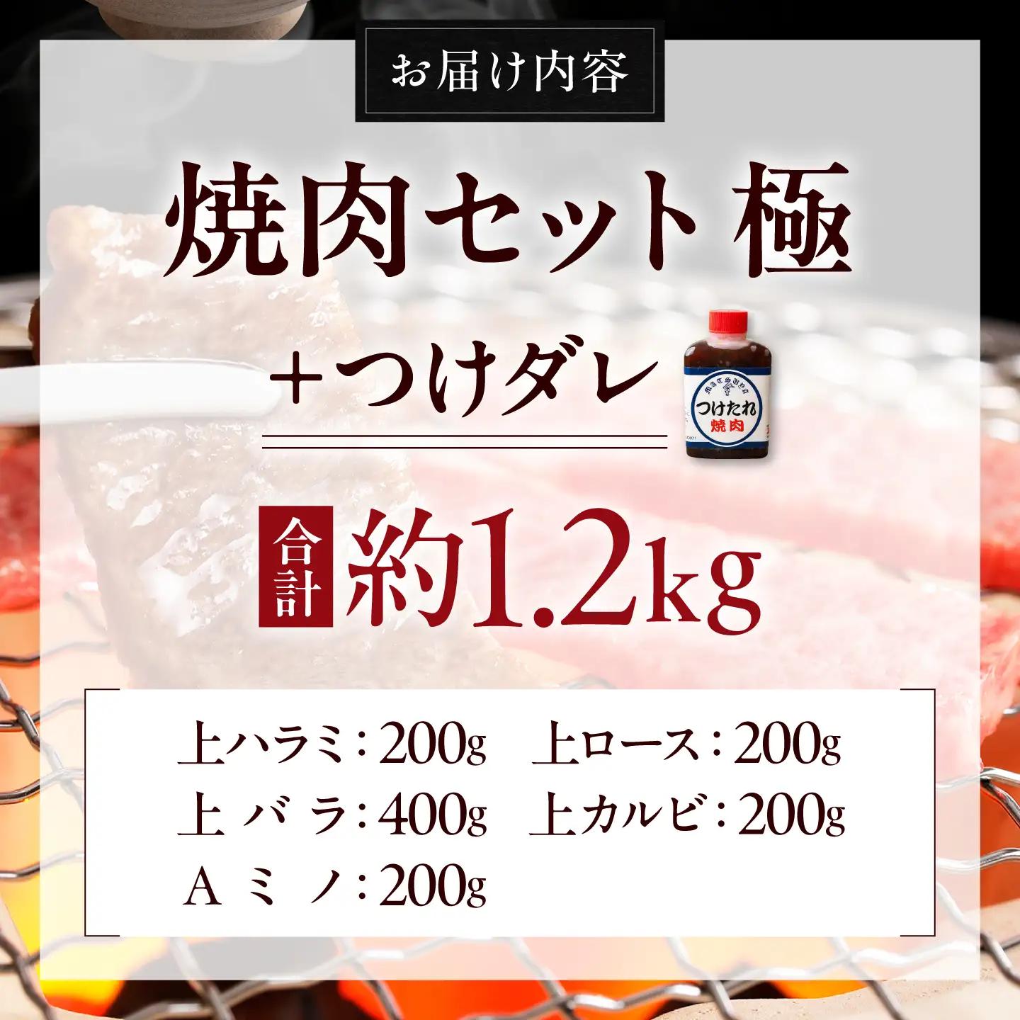 焼肉セット 味付き 極 1.2kg 焼肉セット BLCD002