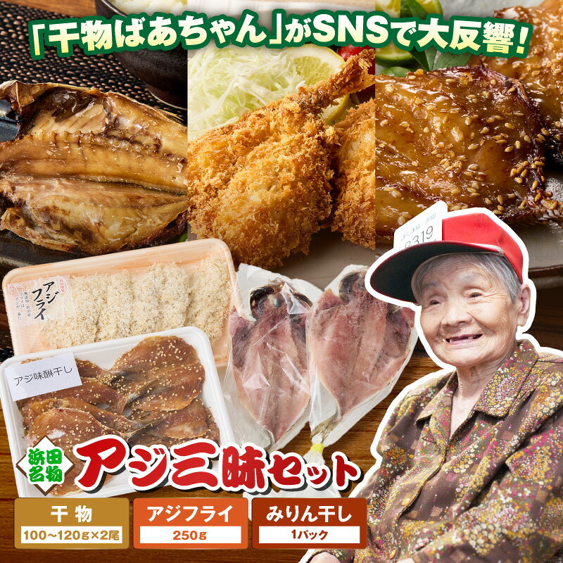 【ふるさと納税】【アジ好き必見！】浜田名物アジ三昧セット（干物・みりん干し・アジフライ） 【025_0438】