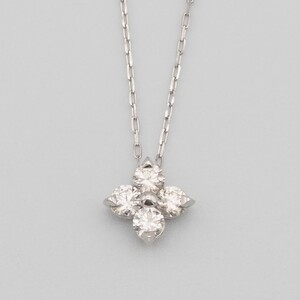 PT900/PT850 0.2ct ダイヤモンド ペンダントネックレス　FHH-019843