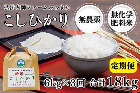 【定期便3回】令和6年度産 新米 こしひかり 6㎏