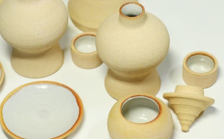 【美濃焼】神具セット 7点 安土ろくろ手造り 神棚用 『中サイズ』【佐々木陶器】 インテリア お供え [TAJ021]
