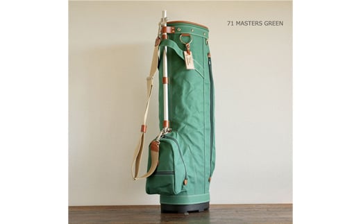木の庄帆布 ゴルフバッグ KH-CPB01W カートバッグ 木のマーク/パイプキャディバッグ（マスターズグリーン）/ KinoshoTRANSIT キャディバッグ ゴルフ用品 軽量 帆布製 メンズ レディース キャディーバッグ グリーン 緑色【2024年モデル】
