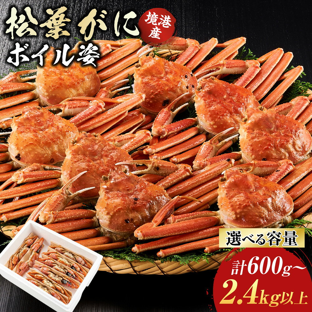 【ふるさと納税】＜容量選べる＞松葉がに ボイル姿(2～8枚・計600g～2.4kg以上) | 松葉ガニ 松葉がに ズワイガニ ずわいがに 蟹 かに カニ ボイル ボイル済み 茹で カニ姿 丸ごと