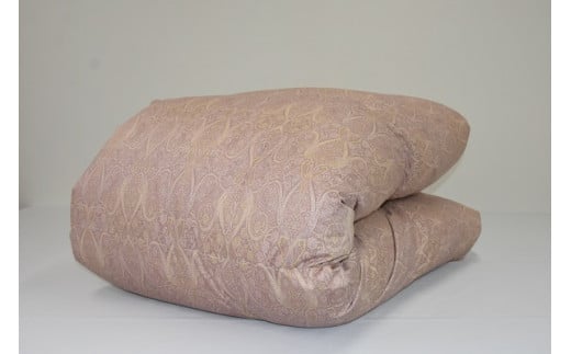 2層式キルト羽毛掛けふとん イングランド産ホワイトダックダウン93％ 色ピンク系 柄おまかせ【 布団 ふとん 羽毛 掛け布団 寝具 】