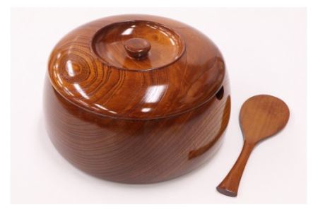 小田原漆器　8寸飯【漆塗り 国産天然木 おしゃれ プレゼント 記念 お祝い ふっくらとしたデザイン 木製食器 日用品 キッチン用品 木製 直径230mm×高さ125mm 小田原漆器 神奈川県 小田原市 飯器 飯器 飯器 飯器 飯器】
