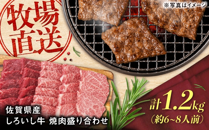
                  佐賀県産 しろいし牛 焼肉盛り合わせ 1200g（約6-8人前） / 牧場直送 国産 牛肉 焼肉 希少部位 / 佐賀県 / 有限会社佐賀セントラル牧場 [41ASAA325]
                