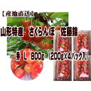 【ふるさと納税】山形特産 さくらんぼ 佐藤錦 L 800g(200g×4パック入) 【令和7年産先行予約】FU22-972くだもの 果物 フルーツ 山形 山形県 山形市 お取り寄せ 2025年産