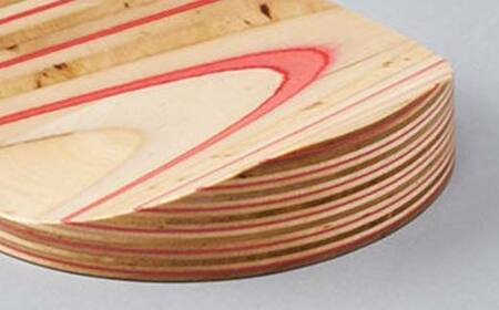 トレイ 「mokume」 レッド 木製 HOKKAIDO WOOD F6S-275