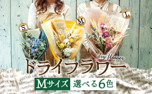 好きな色で選べる！阿蘇のドライフラワー（Mサイズ／全6色）【子】Mサイズ：白系 高原 お取り寄せ ギフト 贈り物 お祝い お返し おうちじかん イベント 贈答用 サプライズ プロポーズ 感謝 可愛い 綺麗 素敵 熊本県 阿蘇市
