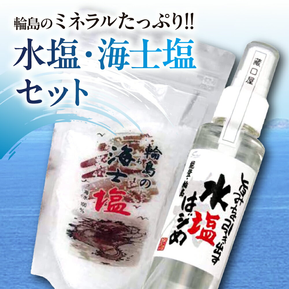 【ふるさと納税】 水塩 100ml ・ 海士塩 200g セット | 塩 ソルト しお 食塩 食卓塩 海塩 塩セット 調味料 液体調味料 料理 おにぎり ミネラル人気 おすすめ 詰め合わせ 送料無料 国産 能登 石川県 輪島市