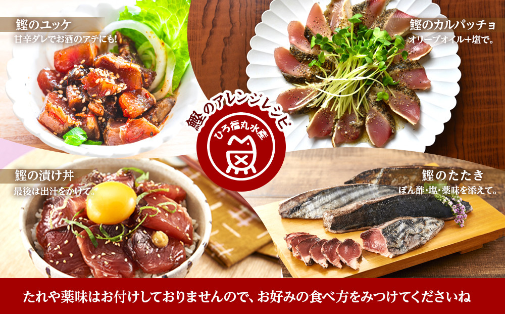 かつお一本釣り漁師が直送！ 日帰り生かつお 訳あり 500g入