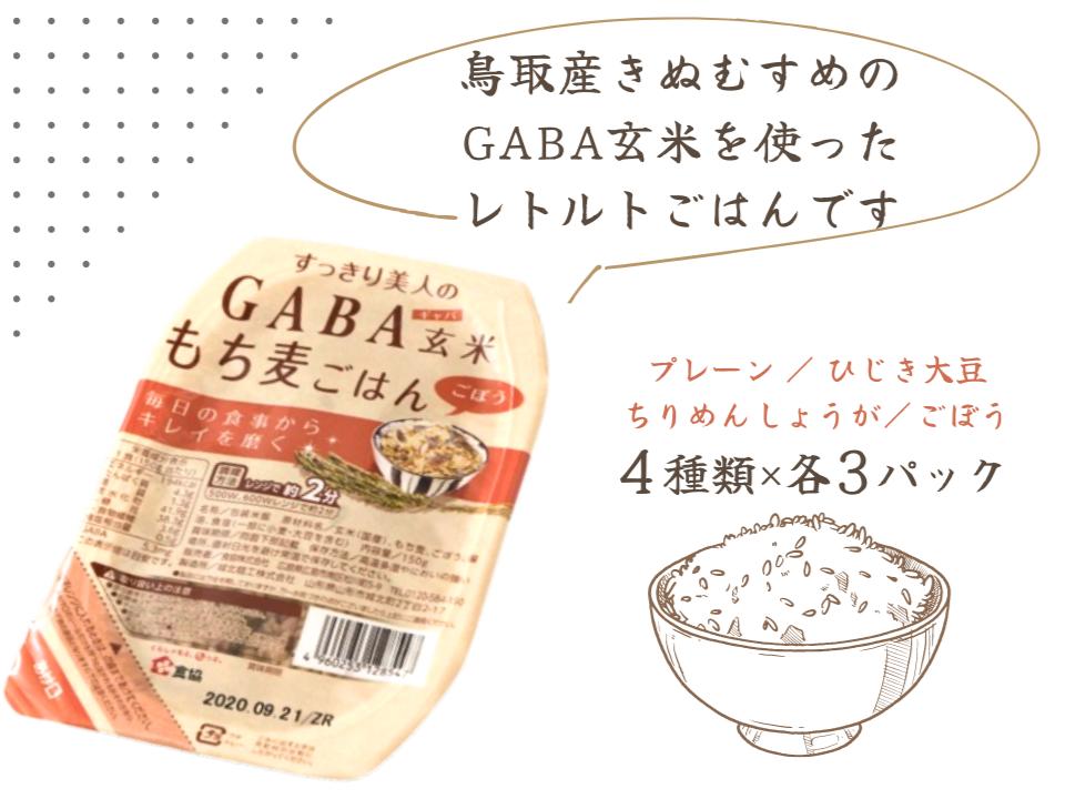 GABA玄米もち麦パックごはん 4種類セット（12パック入り）/ 無洗米 きぬむすめ もち こめ 麦 JAアスパル 0589