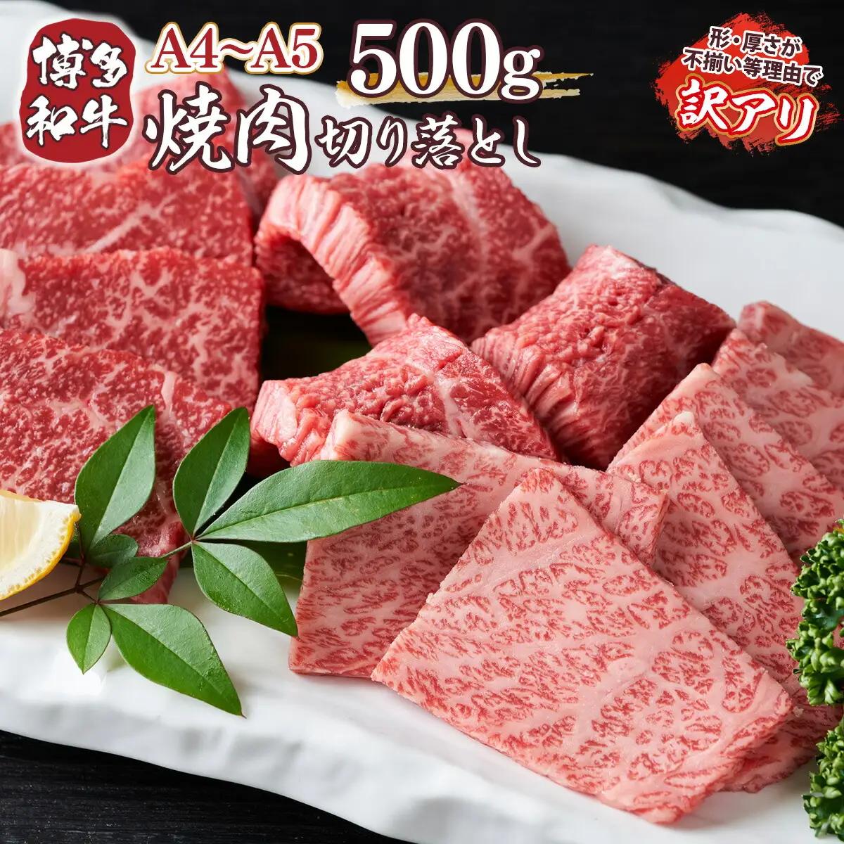 牛肉 切り落とし 訳あり A4～A5 焼肉 博多和牛 肩ロース バラ 500g 牛肉