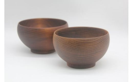 めいぼく椀テッラ大 2樹種セット(ブナ・サクラ)【めいぼく椀テッラ 13.0φ×7.4cm 手作り ウレタン塗装 国産天然木 おしゃれ プレゼント 記念 お祝い 夫婦 神奈川県 小田原市 】 142069_AR014