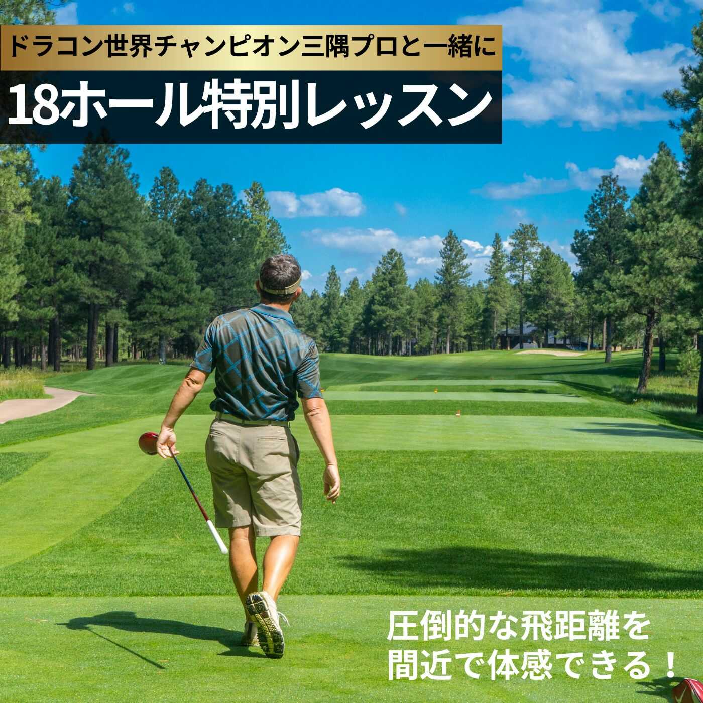 【ふるさと納税】 ドラコン現役世界チャンピオン“三隅直人プロ”と18Hラウンドレッスン（アイランドゴルフガーデン宇部）山口県 宇部市 ラウンド プレー ミドル ホール ワンオン コース レッスン コースマネージメント ショット 打ち方 スポーツ 体験 練習[BTBI004]