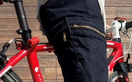 【びんご圏域連携】【resfa】ストレッチデニム　Fire jeans（インディゴ）＜Lサイズ＞