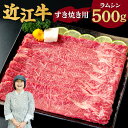 【ふるさと納税】 近江牛 ラムシン すき焼き用 500g 2～3人前 ブランド牛 牛肉 高級 人気 国産 楽天 寄付 返礼品 お歳暮 ギフト プレゼント お祝い 贈り物 ふるさと納税 滋賀 近江 東近江 C-D15 有限会社　常松商店