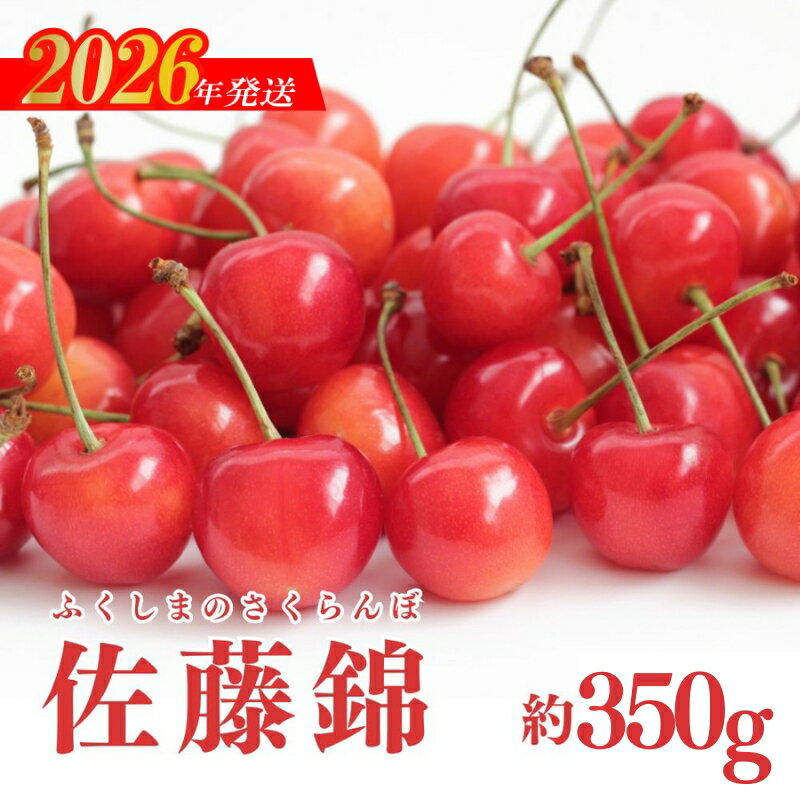 【ふるさと納税】No.1922福島のさくらんぼ（佐藤錦）バラ詰め約350g【2026年発送 先行予約】
