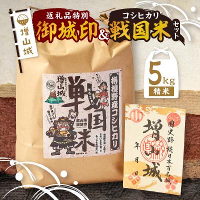 ふるさと納税 砺波市 増山城御城印・戦国米(5kg)セット