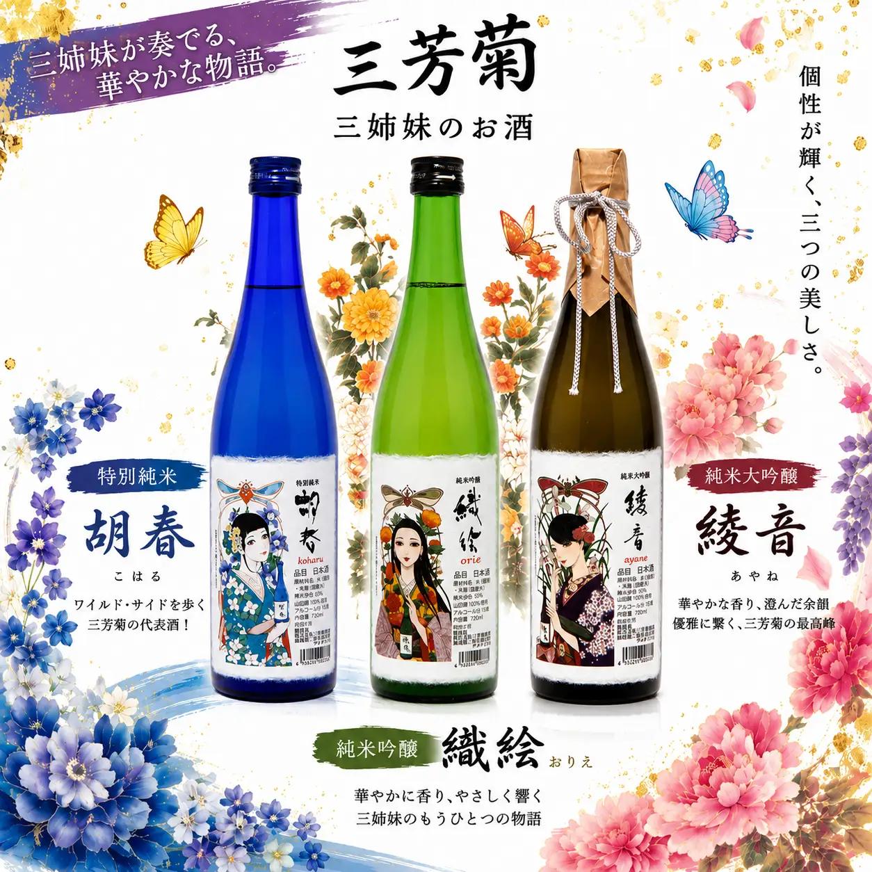 日本酒 地酒 特別純米 三姉妹のお酒 織絵 720ml 【 三芳菊 】