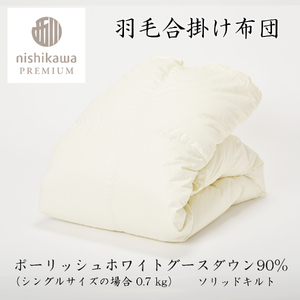 【nishikawa/西川】羽毛合掛けポーランドグース90％0.7kg【P335U】