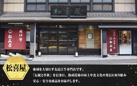 松喜屋 近江牛 ハンバーグステーキ デミ風マッシュルームソース×2個+特製ミートソース×2個［A008］ / 近江牛 手作り ハンバーグ デミグラスソース ミートソース こだわり コク 晩御飯 送料無