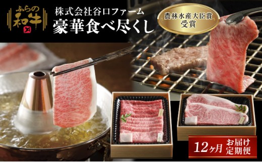 
【農林水産大臣賞受賞】ふらの和牛豪華食べ尽くし1年お届け定期便
