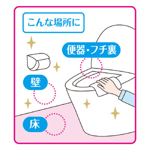 キレキラ！トイレクリーナー１枚で徹底おそうじシートクリーンフローラルつめかえ用　20枚×12パック