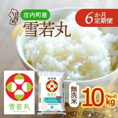 ふるさと納税 庄内町 【定期便】<令和8年産>雪若丸 無洗米 5kg×2袋×6ヶ月 毎月 10kg【10月中旬発送】