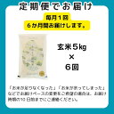 【ふるさと納税】【6回定期便】玄米 5kg 令和6年産 あきたこまち 岡山 あわくら源流米 K-bb-CDCA