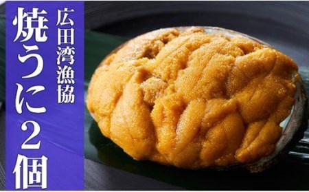 広田湾漁協からお届け！焼きウニ２個【ミョウバン不使用】