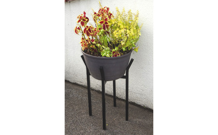 伸縮式大型プランタースタンド大 フラワースタンド ガーデニング 植木鉢スタンド 花台 鉢置き おしゃれ 燕三条製 [株式会社オビタス] 【016S080】